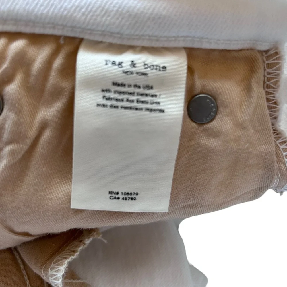 NEW! Rag & Bone Nina High Rise Ankle Skinny 5 Button White Jeans Size 31 - Picture 7 of 11